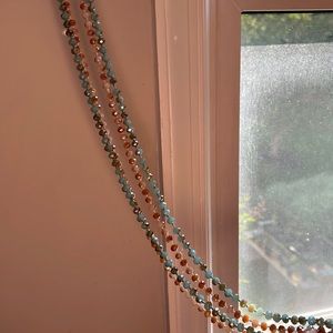 Orange and Turquoise Bead Necklaces